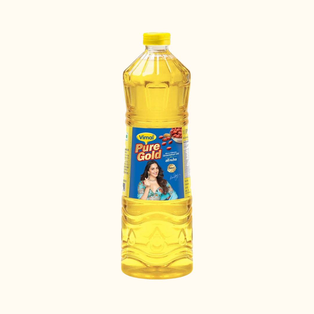 Vimal Pure Gold Micro-Filtered Groundnut Oil | 1-L Bottle