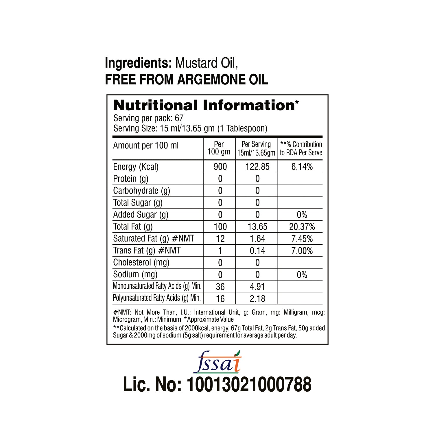 Vimal Mustard Oil | 1-L Bottle