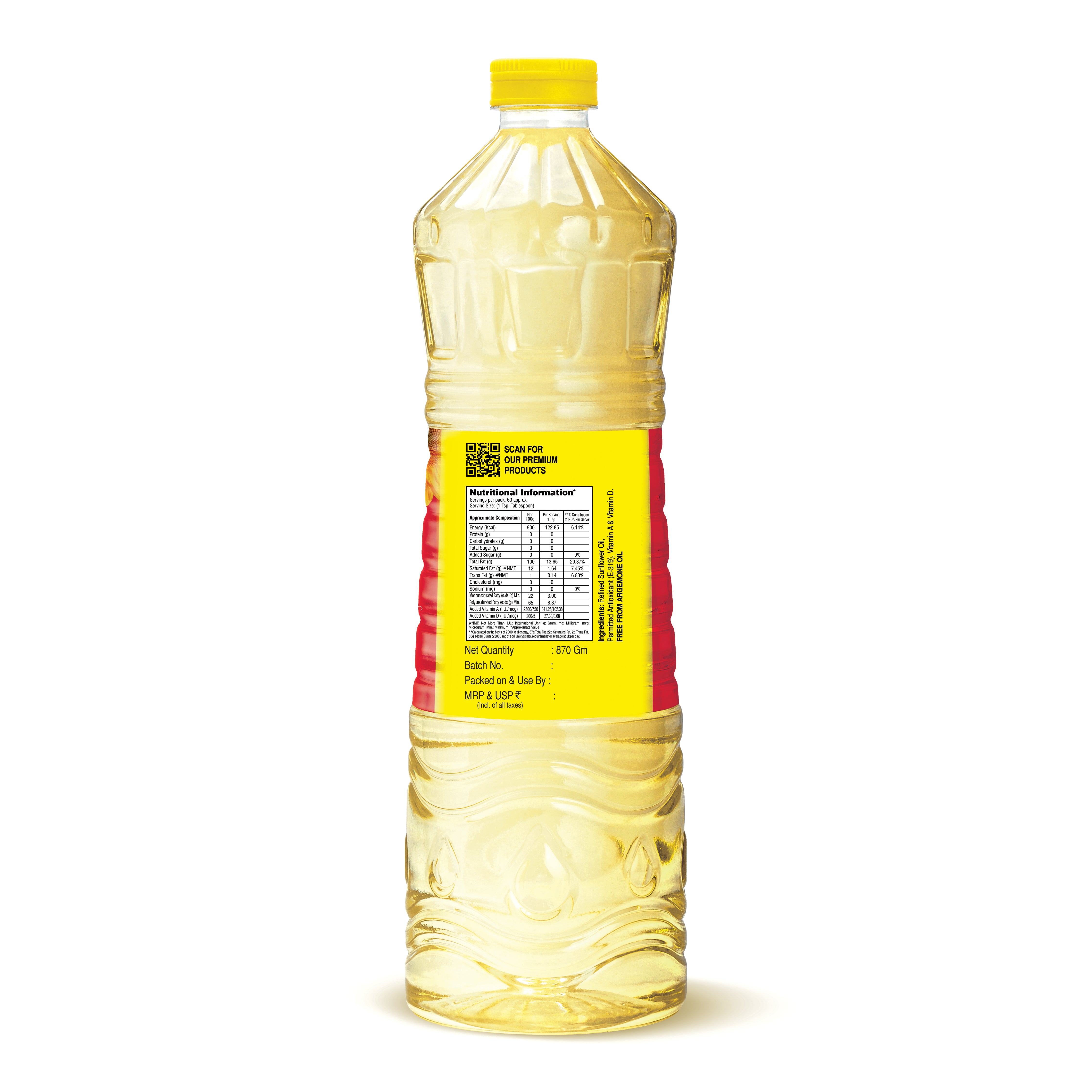 Vimal Sunhart Sunflower Oil 870 g