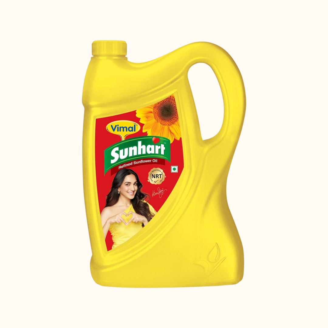 Vimal Sunhart Refined Sunflower Oil | 5-L Jar