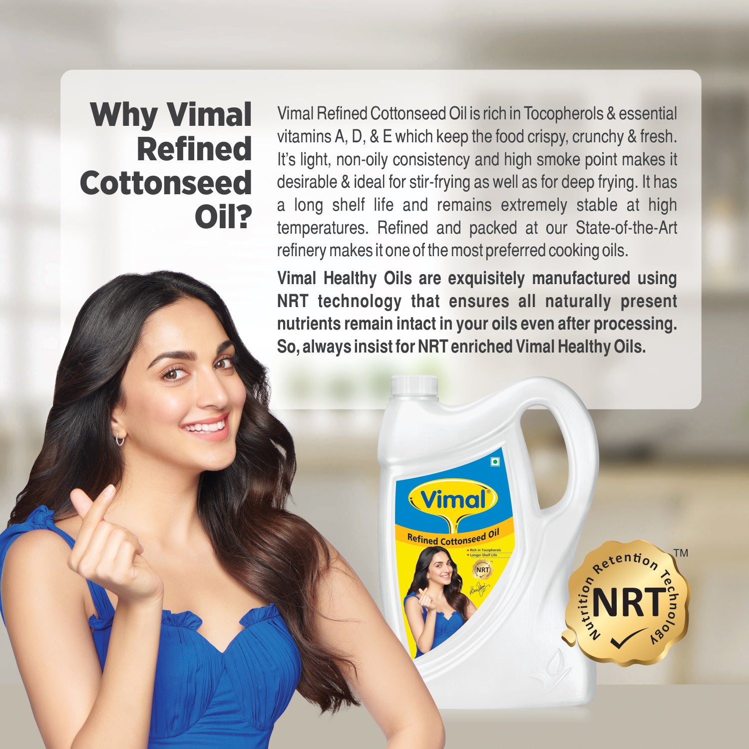 Vimal Refined Cottonseed Oil | 5-L Jar