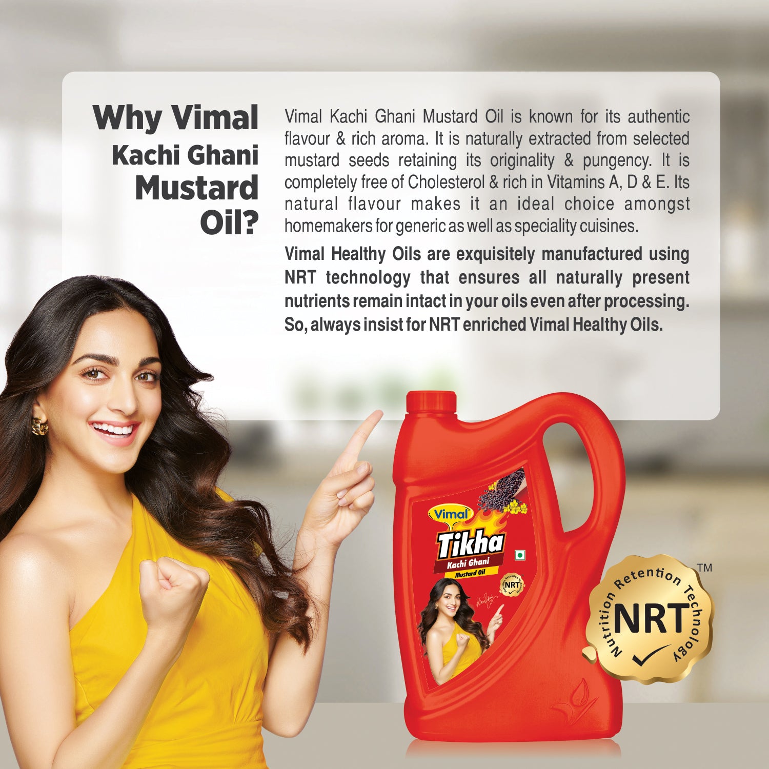 Vimal Tikha Kachi Ghani Mustard Oil | 5-L Jar