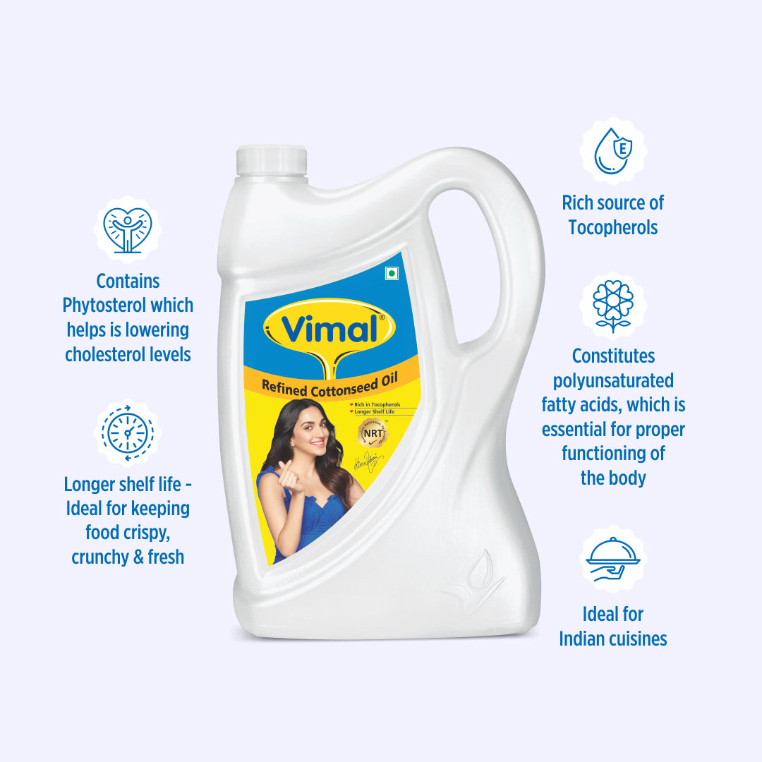 Vimal Refined Cottonseed Oil | 5-L Jar