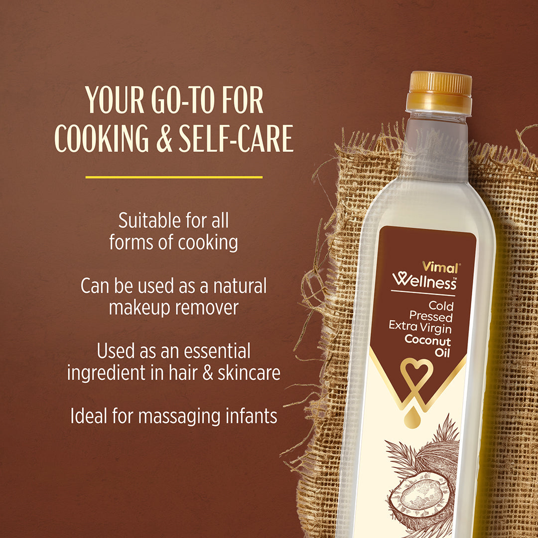 Vimal Wellness Cold Pressed Extra Virgin Coconut Oil | 1 L