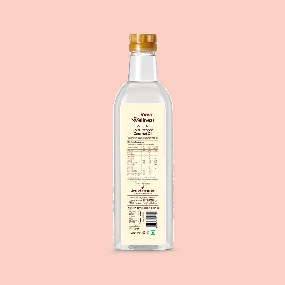 Vimal Wellness Cold Pressed Extra Virgin Coconut Oil | 1 L