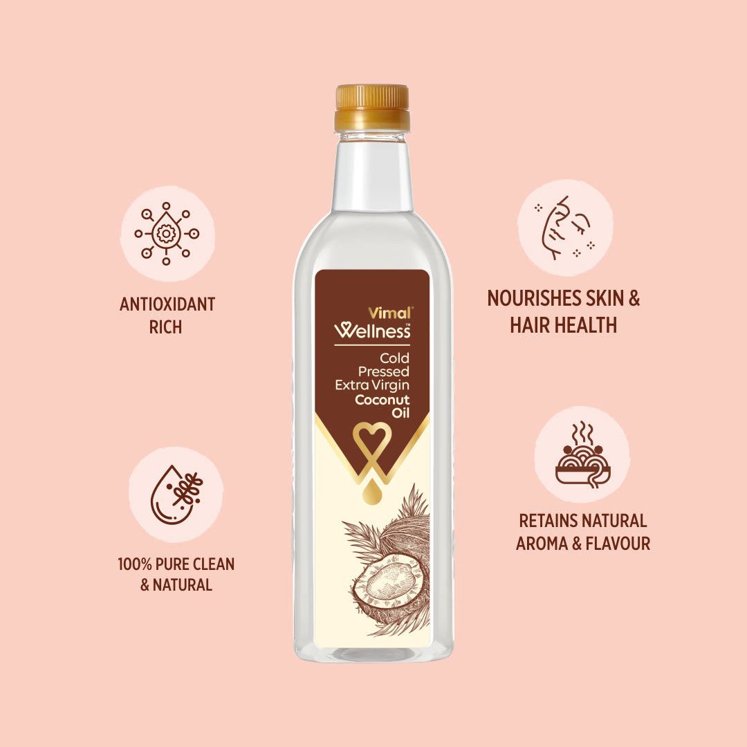 Vimal Wellness Cold Pressed Extra Virgin Coconut Oil | 1 L