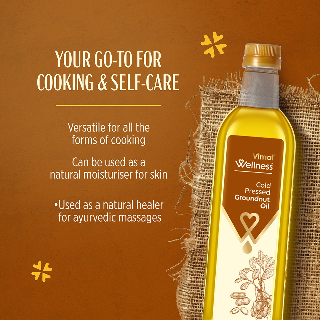 Vimal Wellness Cold Pressed Groundnut Oil | 1 L