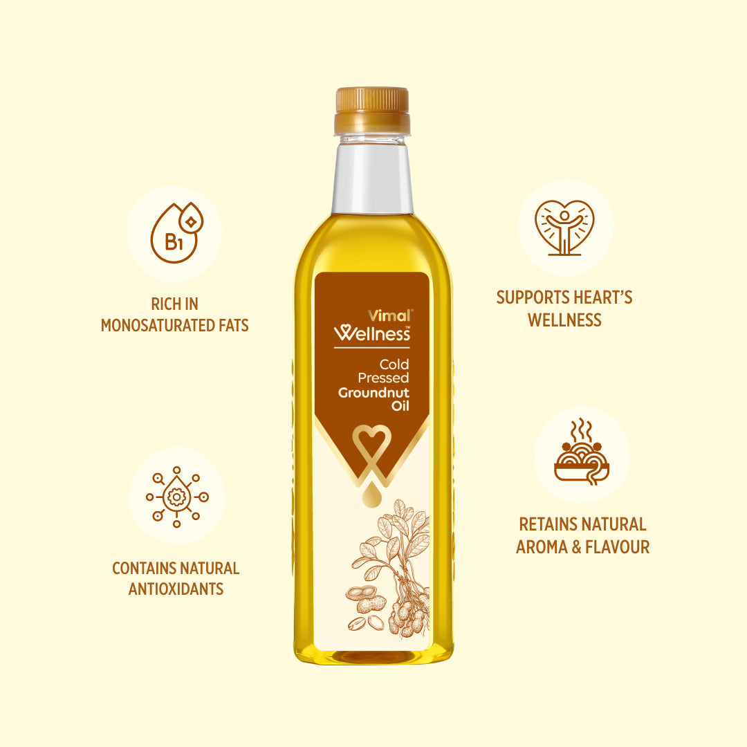 Vimal Wellness Cold Pressed Groundnut Oil | 500 ml
