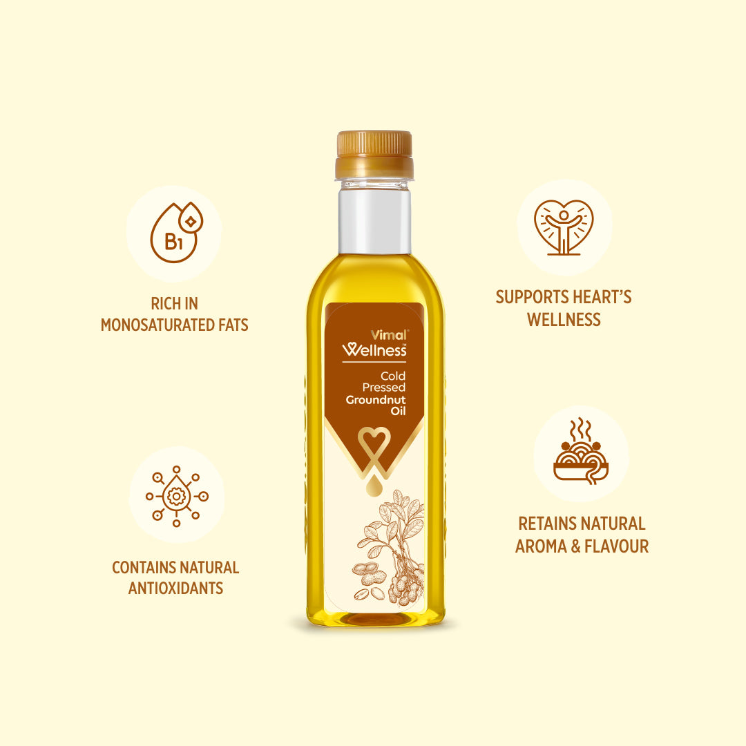 Vimal Wellness Cold Pressed Groundnut Oil | 1 L