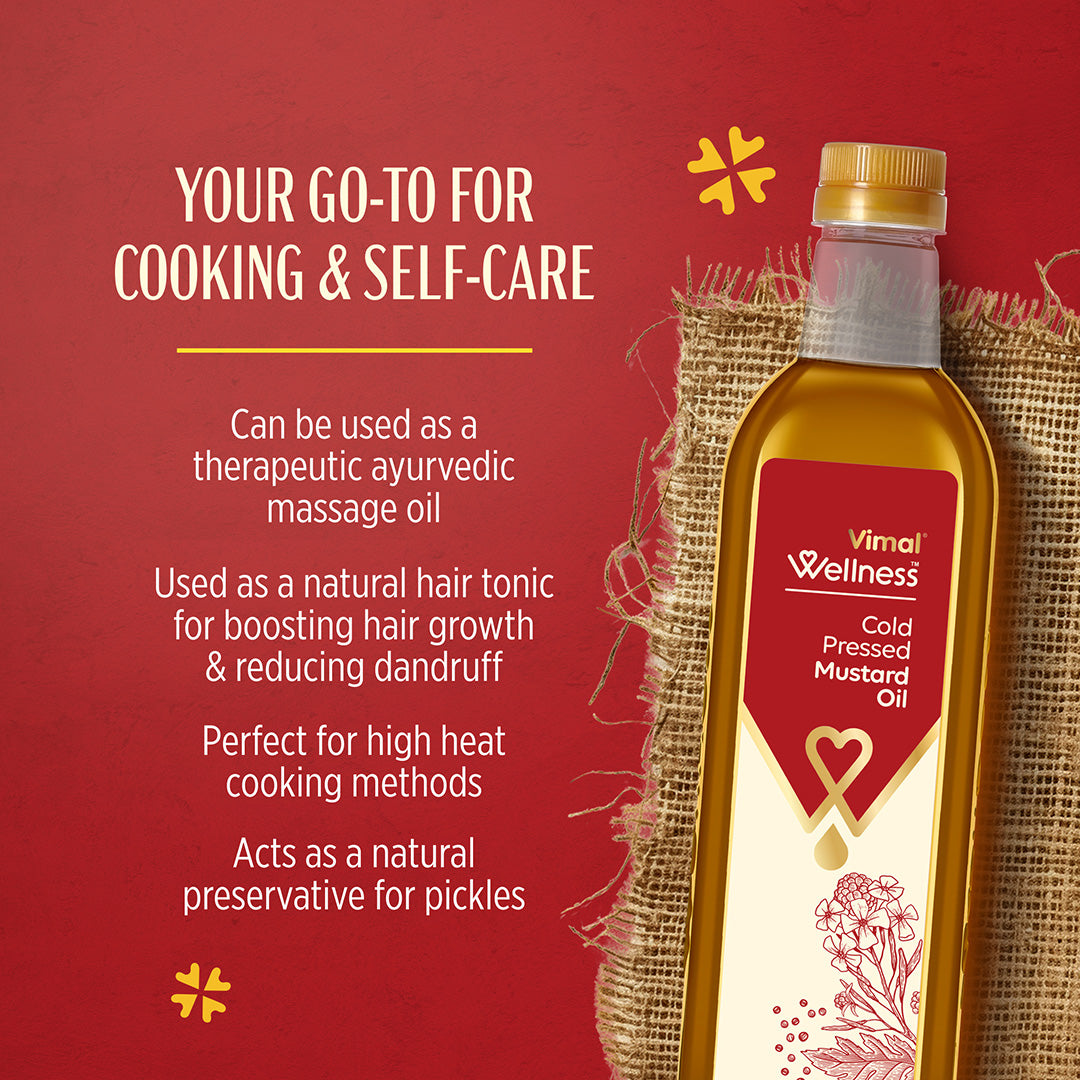 Vimal Wellness Cold Pressed Mustard Oil | 1 L