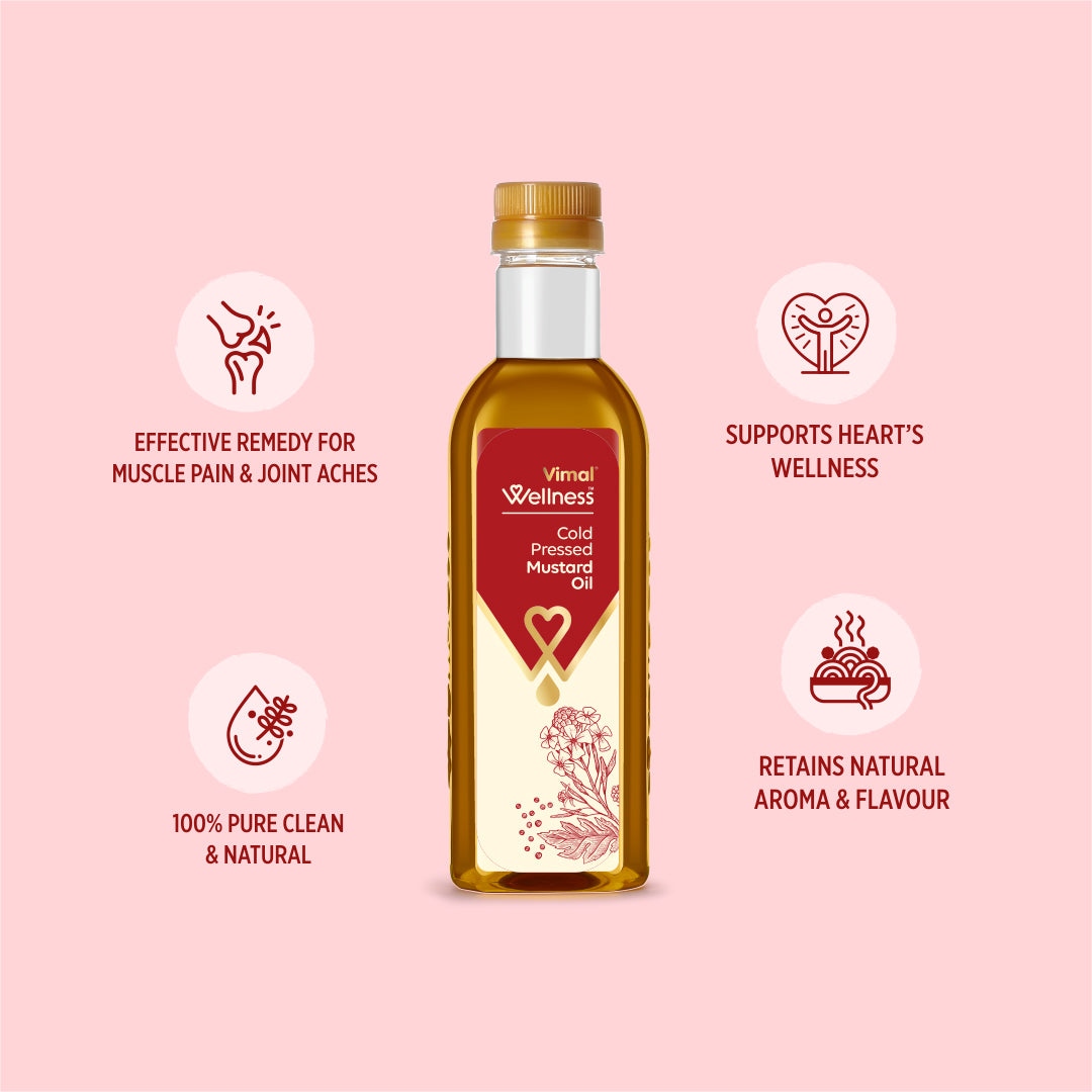 Vimal Wellness Cold Pressed Mustard Oil | 500 ml