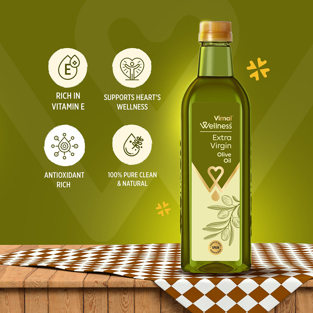 Vimal Wellness Extra Virgin Olive Oil | 1 L
