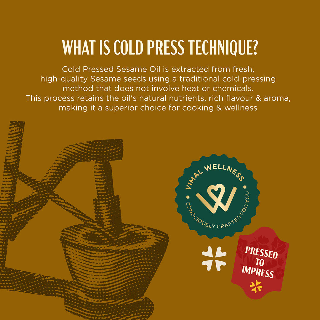 Vimal Wellness Cold Pressed Sesame Oil | 1 L