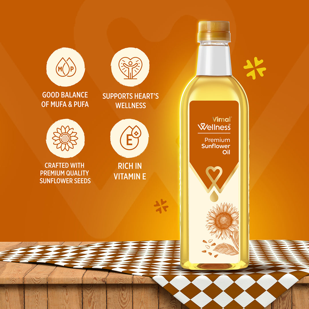 Vimal Wellness Premium Sunflower Oil | 1 L