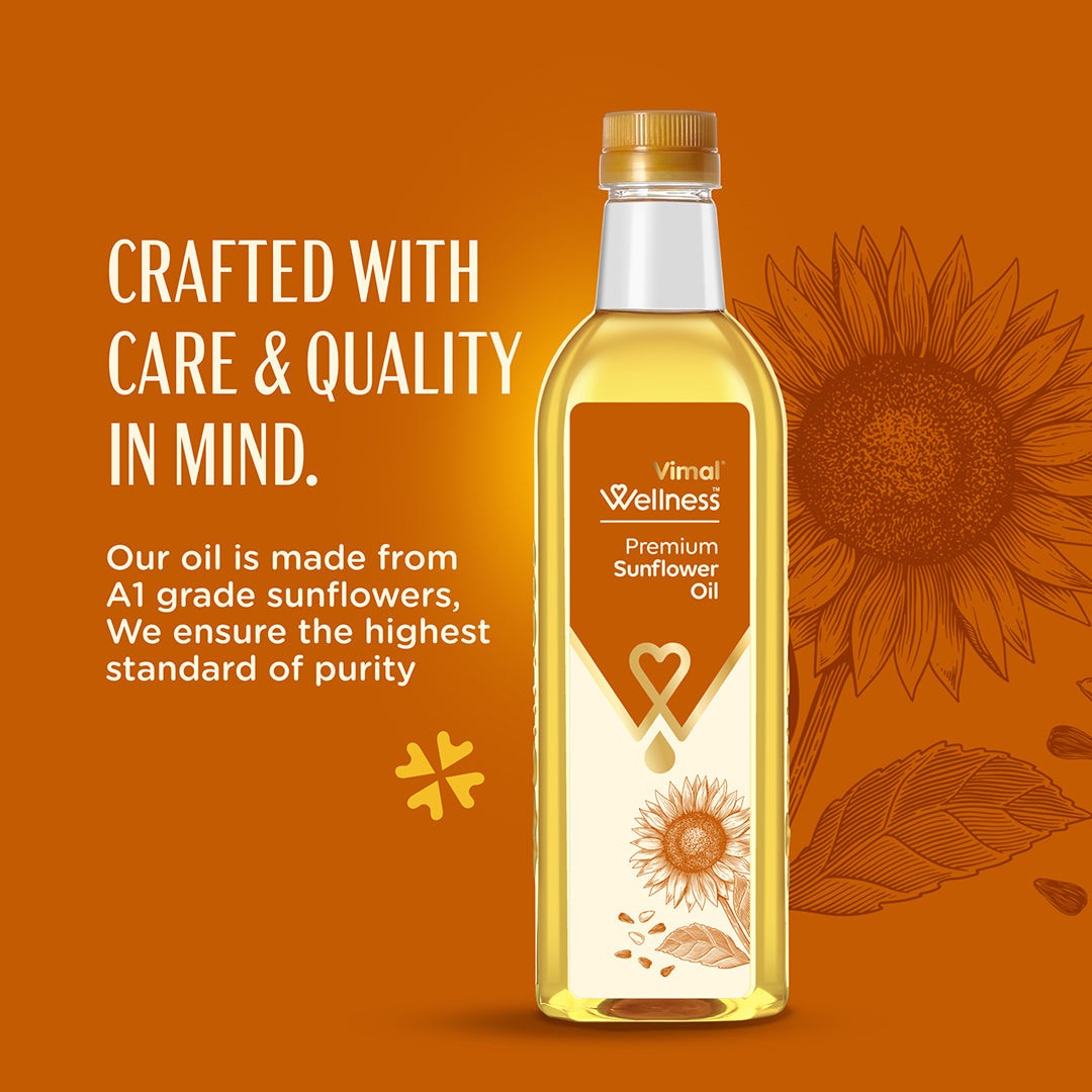 Vimal Wellness Premium Sunflower Oil | 1 L