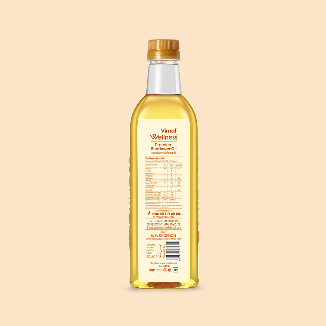 Vimal Wellness Premium Sunflower Oil | 1 L