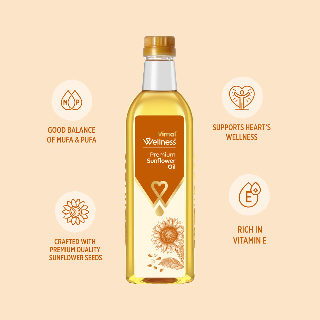 Vimal Wellness Premium Sunflower Oil | 1 L